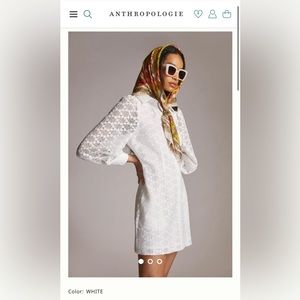 Anthropologie Mare Mare | Lace Mini Shirtdress